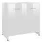 vidaXL Armario de baño madera contrachapada blanco brillo 60x33x61 cm vidaXL Armario de baño madera contrachapada blanco brillo 60x33x61 cm