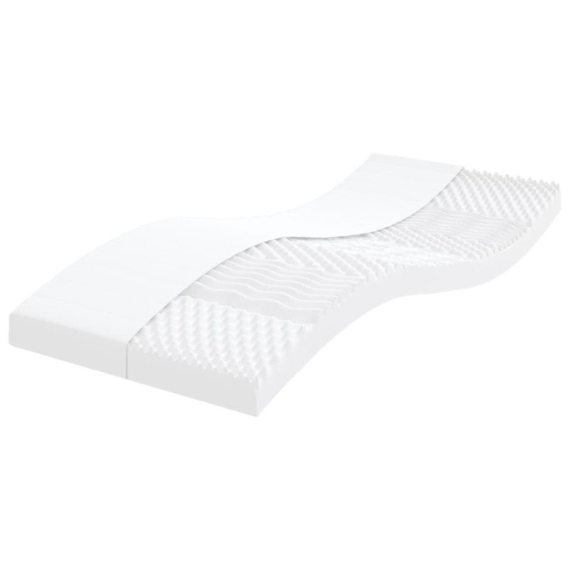 vidaXL Colchón de espuma de 7 zonas dureza 20 ILD blanco 100x200 cm vidaXL Colchón de espuma de 7 zonas dureza 20 ILD blanco 100x200 cm