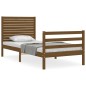 vidaXL Estructura cama con cabecero madera maciza marrón miel 90x200cm