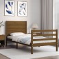 vidaXL Estructura cama con cabecero madera maciza marrón miel 90x200cm