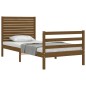 vidaXL Estructura cama con cabecero madera maciza marrón miel 90x200cm