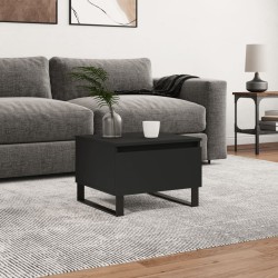 vidaXL Mesa de centro madera de ingeniería negro 50x46x35 cm