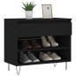 vidaXL Mueble zapatero madera contrachapada negro 70x36x60 cm