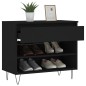 vidaXL Mueble zapatero madera contrachapada negro 70x36x60 cm