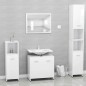 vidaXL Armario de baño madera contrachapada blanco brillo 60x33x61 cm vidaXL Armario de baño madera contrachapada blanco brillo 60x33x61 cm
