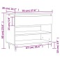 vidaXL Mueble zapatero madera contrachapada negro 70x36x60 cm