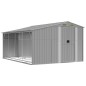 vidaXL Cobertizo de jardín acero galvanizado gris 277x365,5x179 cm vidaXL Cobertizo de jardín acero galvanizado gris 277x365,5x179 cm
