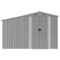 vidaXL Cobertizo de jardín acero galvanizado gris 277x365,5x179 cm vidaXL Cobertizo de jardín acero galvanizado gris 277x365,5x179 cm