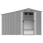 vidaXL Cobertizo de jardín acero galvanizado gris 277x365,5x179 cm vidaXL Cobertizo de jardín acero galvanizado gris 277x365,5x179 cm