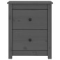vidaXL Mesitas de noche 2 uds madera maciza de pino gris 50x35x61,5 cm vidaXL Mesitas de noche 2 uds madera maciza de pino gris 50x35x61,5 cm