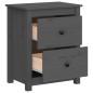 vidaXL Mesitas de noche 2 uds madera maciza de pino gris 50x35x61,5 cm vidaXL Mesitas de noche 2 uds madera maciza de pino gris 50x35x61,5 cm
