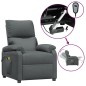 vidaXL Sillón de masaje eléctrico tela gris oscuro vidaXL Sillón de masaje eléctrico tela gris oscuro