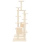 vidaXL Rascador para gatos con postes de sisal color crema 145 cm