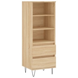 vidaXL Aparador alto madera contrachapada roble Sonoma 40x36x110 cm