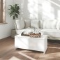 vidaXL Mesa de centro madera contrachapada blanco brillo 90x50x41,5 cm