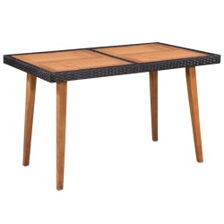 vidaXL Set de comedor de jardín 5 pzas ratán sintético negro y marrón