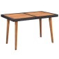 vidaXL Set de comedor de jardín 5 pzas ratán sintético negro y marrón vidaXL Set de comedor de jardín 5 pzas ratán sintético negro y marrón