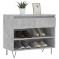vidaXL Mueble zapatero madera contrachapada gris hormigón 70x36x60 cm vidaXL Mueble zapatero madera contrachapada gris hormigón 70x36x60 cm