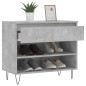 vidaXL Mueble zapatero madera contrachapada gris hormigón 70x36x60 cm vidaXL Mueble zapatero madera contrachapada gris hormigón 70x36x60 cm