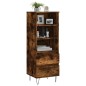 vidaXL Aparador alto madera contrachapada roble ahumado 40x36x110 cm