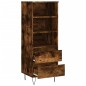 vidaXL Aparador alto madera contrachapada roble ahumado 40x36x110 cm