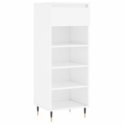 vidaXL Mueble zapatero madera contrachapada blanco brillo 40x36x105 cm