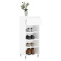 vidaXL Mueble zapatero madera contrachapada blanco brillo 40x36x105 cm vidaXL Mueble zapatero madera contrachapada blanco brillo 40x36x105 cm