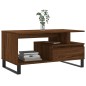 vidaXL Mesa de centro madera contrachapada roble marrón 90x49x45 cm vidaXL Mesa de centro madera contrachapada roble marrón 90x49x45 cm