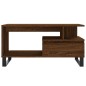 vidaXL Mesa de centro madera contrachapada roble marrón 90x49x45 cm vidaXL Mesa de centro madera contrachapada roble marrón 90x49x45 cm