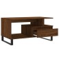 vidaXL Mesa de centro madera contrachapada roble marrón 90x49x45 cm vidaXL Mesa de centro madera contrachapada roble marrón 90x49x45 cm