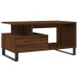 vidaXL Mesa de centro madera contrachapada roble marrón 90x49x45 cm vidaXL Mesa de centro madera contrachapada roble marrón 90x49x45 cm