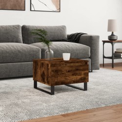 vidaXL Mesa de centro madera de ingeniería roble ahumado 50x46x35 cm