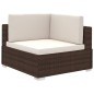 vidaXL Set muebles de jardín 6 piezas y cojines ratán sintético marrón vidaXL Set muebles de jardín 6 piezas y cojines ratán sintético marrón