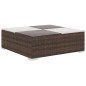vidaXL Set muebles de jardín 6 piezas y cojines ratán sintético marrón vidaXL Set muebles de jardín 6 piezas y cojines ratán sintético marrón