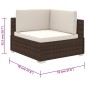 vidaXL Set muebles de jardín 6 piezas y cojines ratán sintético marrón vidaXL Set muebles de jardín 6 piezas y cojines ratán sintético marrón