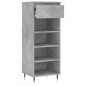 vidaXL Mueble zapatero madera contrachapada gris hormigón 40x36x105 cm vidaXL Mueble zapatero madera contrachapada gris hormigón 40x36x105 cm