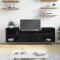 vidaXL Mueble para TV madera contrachapada negro 160x35x55 cm vidaXL Mueble para TV madera contrachapada negro 160x35x55 cm