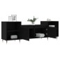 vidaXL Mueble para TV madera contrachapada negro 160x35x55 cm vidaXL Mueble para TV madera contrachapada negro 160x35x55 cm