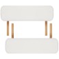 vidaXL Camilla de masaje plegable 2 zonas estructura de madera crema vidaXL Camilla de masaje plegable 2 zonas estructura de madera crema