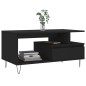 vidaXL Mesa de centro madera contrachapada negro 90x49x45 cm vidaXL Mesa de centro madera contrachapada negro 90x49x45 cm