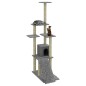 vidaXL Rascador para gatos con postes de sisal gris claro 155 cm