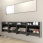 vidaXL Zapateros de pared 4 uds contrachapada gris brillo 60x18x60 cm vidaXL Zapateros de pared 4 uds contrachapada gris brillo 60x18x60 cm