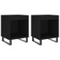 vidaXL Mesitas de noche 2 uds madera de ingeniería negro 40x35x50 cm vidaXL Mesitas de noche 2 uds madera de ingeniería negro 40x35x50 cm