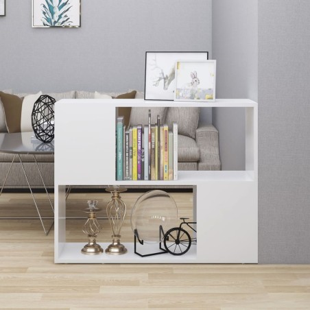 vidaXL Mueble para TV madera contrachapada blanco 80x24x63 cm