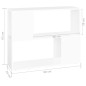vidaXL Mueble para TV madera contrachapada blanco 80x24x63 cm vidaXL Mueble para TV madera contrachapada blanco 80x24x63 cm