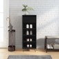 vidaXL Mueble zapatero madera contrachapada negro 40x36x105 cm