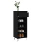 vidaXL Mueble zapatero madera contrachapada negro 40x36x105 cm