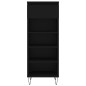 vidaXL Mueble zapatero madera contrachapada negro 40x36x105 cm