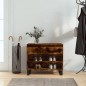 vidaXL Mueble zapatero madera contrachapada roble ahumado 70x36x60 cm vidaXL Mueble zapatero madera contrachapada roble ahumado 70x36x60 cm