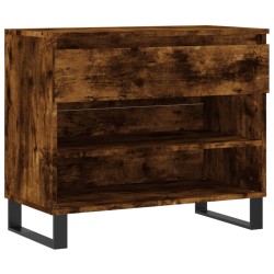 vidaXL Mueble zapatero madera contrachapada roble ahumado 70x36x60 cm